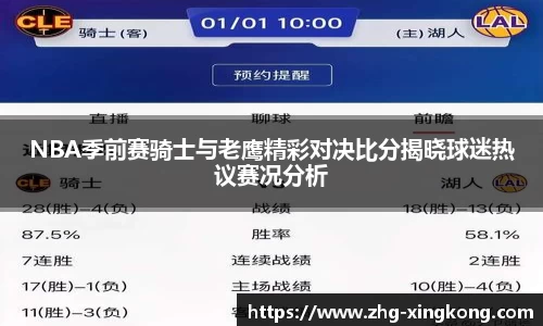 NBA季前赛骑士与老鹰精彩对决比分揭晓球迷热议赛况分析